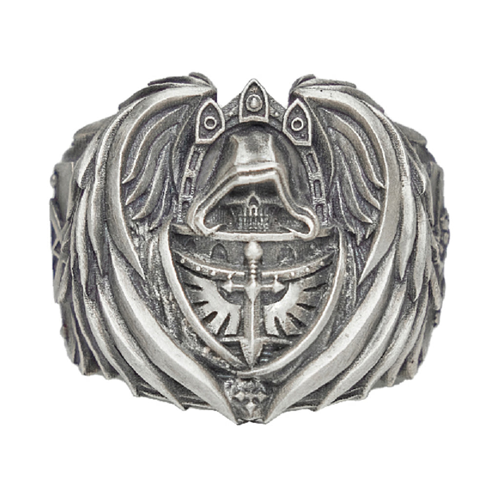 Starforged Warhammer 40K Dark Angel Ring Mark of HexagramMaton Lion King Men‘s ’Ring